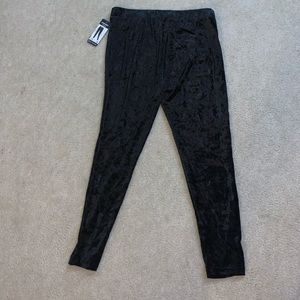 Black velvet leggings by New Directions